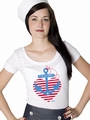 Glaube, Liebe, Hoffnung - Girl Shirt weiss Modell: FS-GS-glaube-weiss
