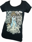 GIRL SHIRT - GLAUBEN HEISST NIX WISSEN - SCHWARZ