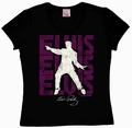 LOGOSHIRT - ELVIS, ELVIS, ELVIS - GIRL SHIRT BLACK