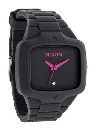 THE RUBBER PLAYER - ALL BLACK / PINK - NIXON UHR