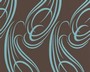 Tapete - Flock II - Braun - Wind