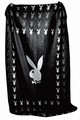 Playboy Fleece Decke - schwarz