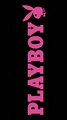 Playboy Badetuch Text - schwarz/pink