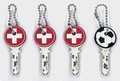 FUSSBALL 4ER SET HOPP SCHWIIZ - KEYCOVERS - SCHL�SSELKAPPEN