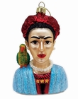 FRIDA AND HER PARROT GLASS WEIHNACHTSKUGEL