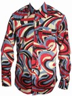 RETROHEMD - PSYCHODELIC WAVE ROT/ BLAU - LIMITED EDITION