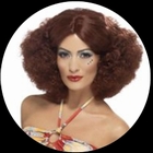 70er Jahre Afro Per�cke Kastanienbraun
