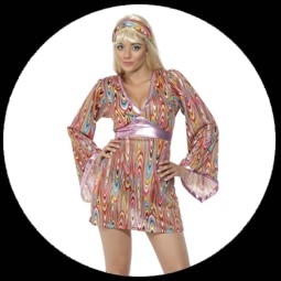 Hippie Kost�m Damen - Hippie Hottie - Klicken f�r gr�ssere Ansicht