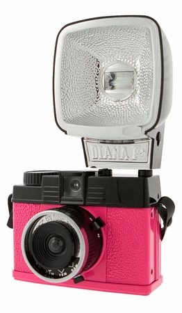 LOMOGRAPHY DIANA MINI FLASH KAMERA - PINK - EN ROSE