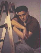 Elvis Presley - an Leiter gelehnt