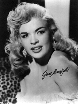 Jayne Mansfield - Autogrammkarte