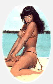 Bettie Page - am Strand