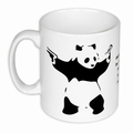 DESTROY RACISM TASSE BANKSY PANDA KAFFEETASSE