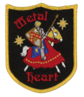 METAL HEART IRON ON PATCH