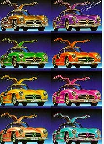 MERCEDES BENZ 300 SL WARHOL, MB W 198, REN� STAUD POSTER auf einer Berlin Wunschliste / Geschenkidee