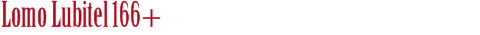 Lomo Lubitel 166+ Kamera