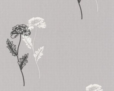 TAPETE - FLOCK II - GRAU - MOHN auf einer Gossau Wunschliste / Geschenkidee